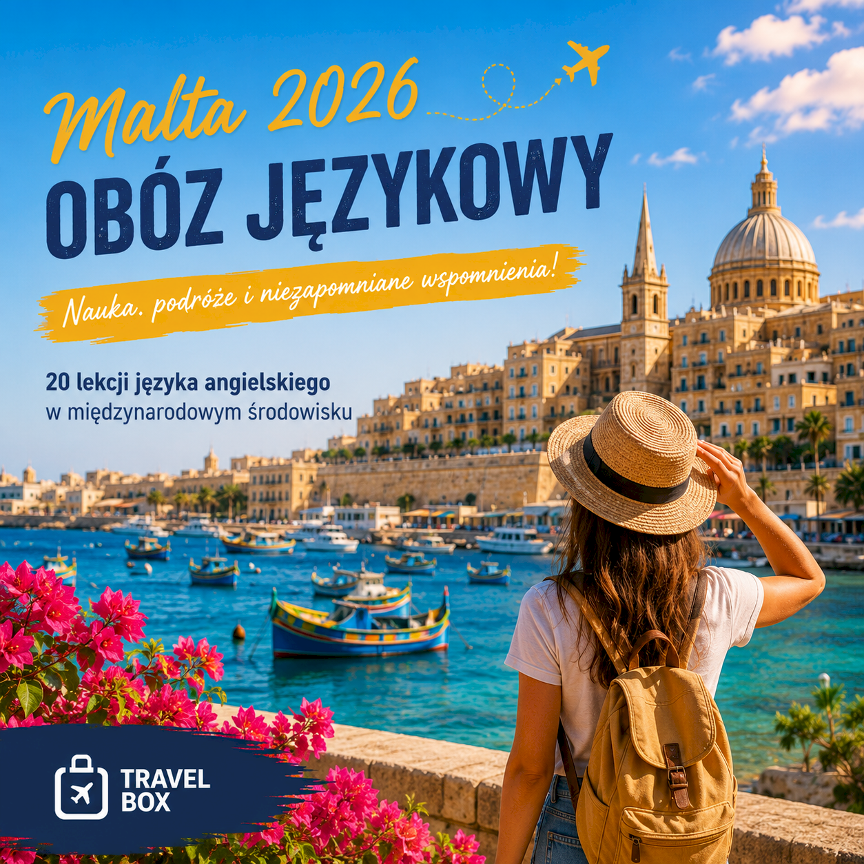 Kurs Angielskiego na Malcie 2026 | Obóz Językowy z Poznania